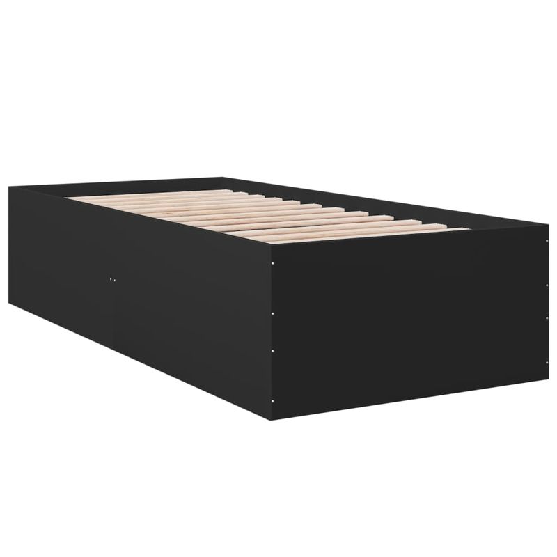 Casa si Gradina - Mobilier - Paturi si accesorii - Paturi - Cadru de pat, negru, 90x200 cm, lemn prelucrat - Infinity.ro