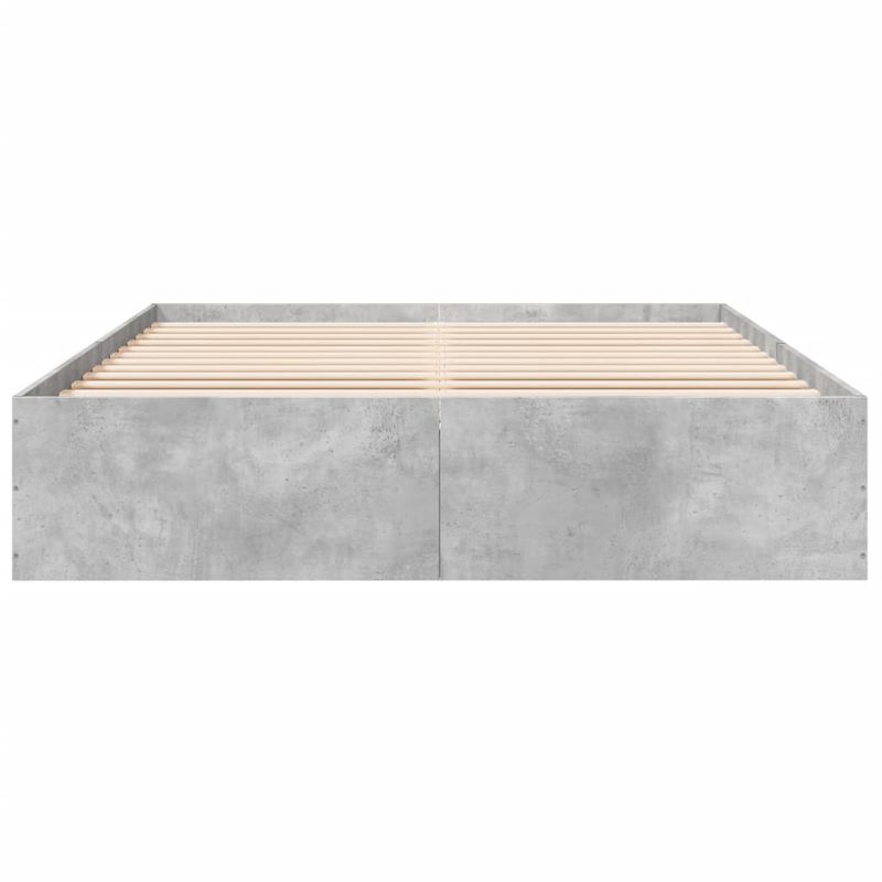 Casa si Gradina - Mobilier - Paturi si accesorii - Paturi - Cadru de pat, gri beton, 150x200 cm, lemn prelucrat - Infinity.ro