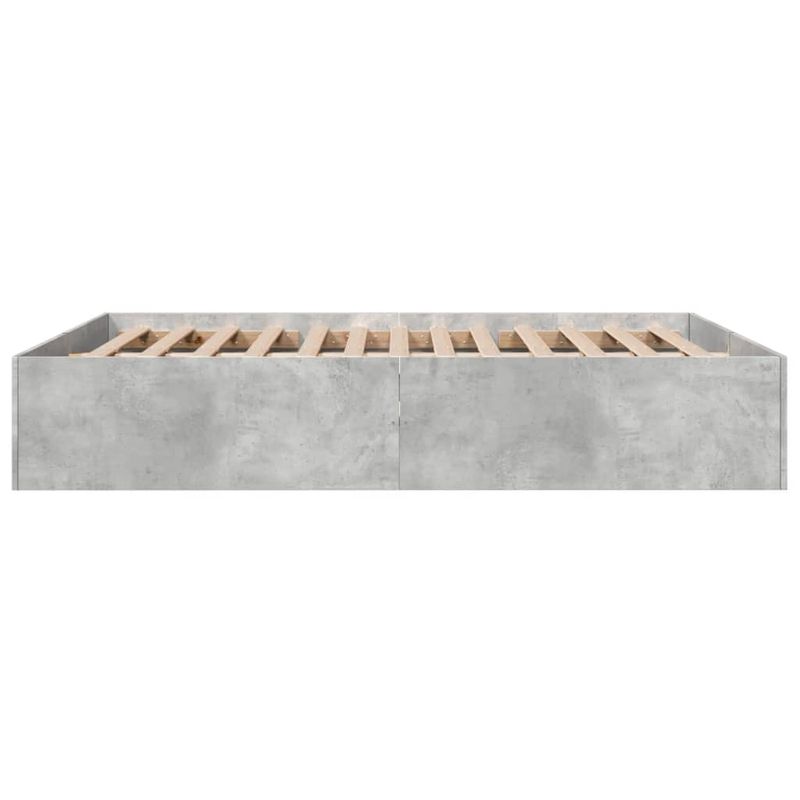 Casa si Gradina - Mobilier - Paturi si accesorii - Paturi - Cadru de pat, gri beton, 150x200 cm, lemn prelucrat - Infinity.ro