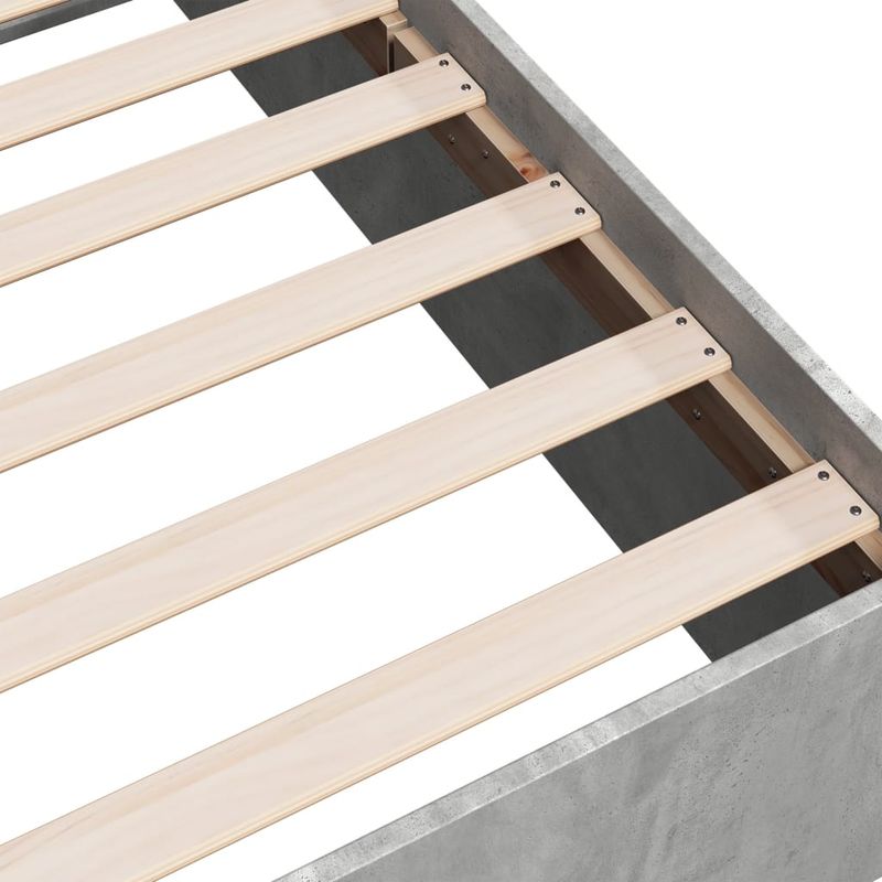 Casa si Gradina - Mobilier - Paturi si accesorii - Paturi - Cadru de pat, gri beton, 150x200 cm, lemn prelucrat - Infinity.ro