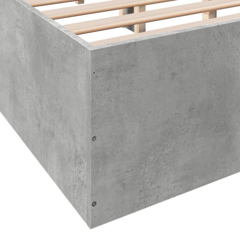 Casa si Gradina - Mobilier - Paturi si accesorii - Paturi - Cadru de pat, gri beton, 150x200 cm, lemn prelucrat - Infinity.ro