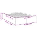 Casa si Gradina - Mobilier - Paturi si accesorii - Paturi - Cadru de pat, gri beton, 150x200 cm, lemn prelucrat - Infinity.ro