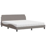 Casa si Gradina - Mobilier - Paturi si accesorii - Paturi - Pat cu saltea, gri taupe, 180x200 cm, textil - Infinity.ro