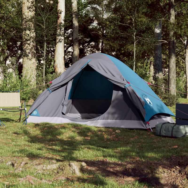 Sport si Outdoor - Camping - Corturi camping - Cort de camping cupola pentru 4 persoane, albastru, impermeabil - Infinity.ro