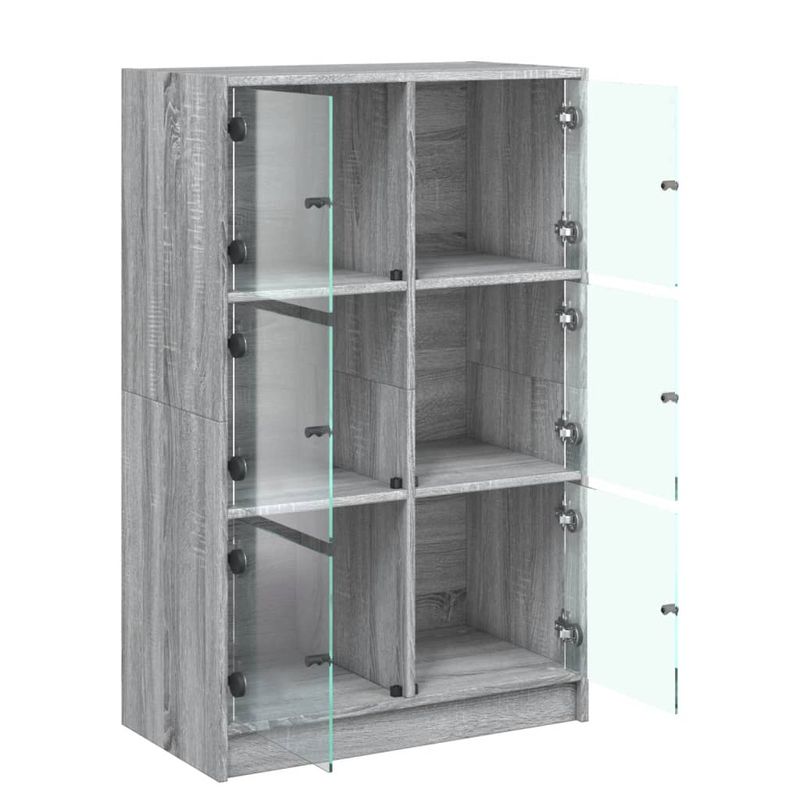 Casa si Gradina - Mobilier - Comode si corpuri - Corpuri bucatarie - Dulapuri inalte cu usi, gri sonoma, 68x37x109cm, lemn prelucrat - Infinity.ro
