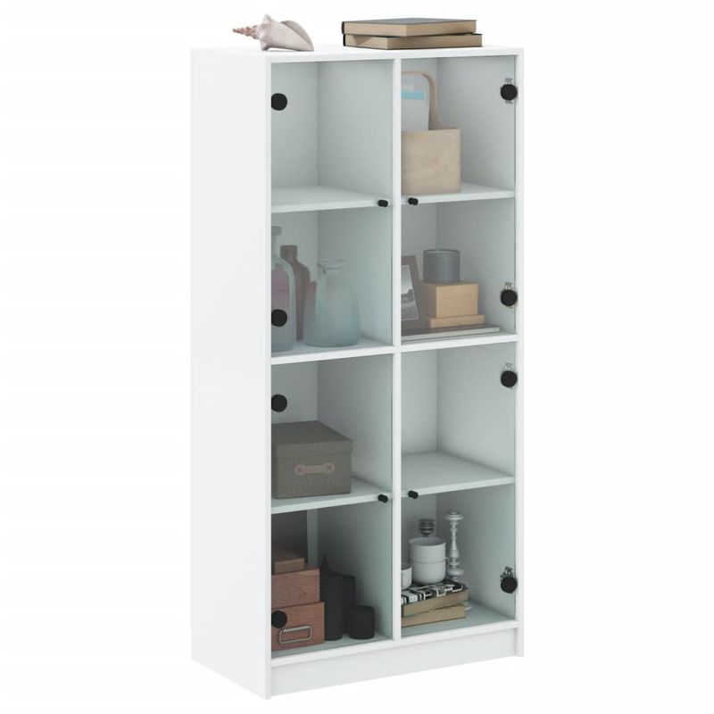 Casa si Gradina - Mobilier - Comode si corpuri - Corpuri bucatarie - Dulapuri inalte cu usi, alb, 68x37x142 cm, lemn prelucrat - Infinity.ro