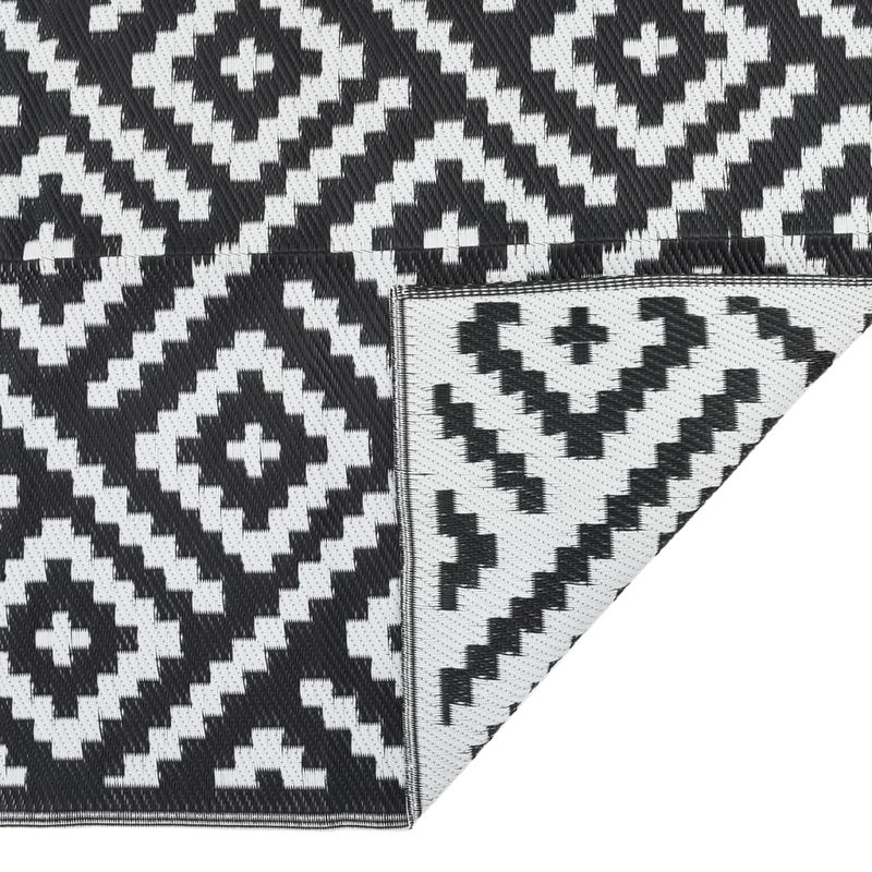 Casa si Gradina - Textile si covoare - Covoare - Covoare casa - Covor de exterior, alb si negru, 190x290 cm, PP - Infinity.ro