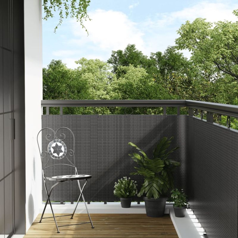 Casa si Gradina - Gradina si terasa - Garduri, panouri si accesorii - Paravan pentru balcon, antracit, 600x90 cm, poliratan - Infinity.ro