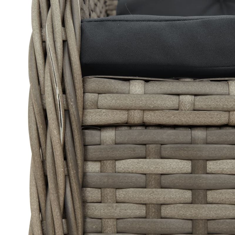 Casa si Gradina - Gradina si terasa - Mobilier exterior - Seturi mobila gradina - Set mobilier de gradina cu perne, 5 piese, gri, poliratan - Infinity.ro