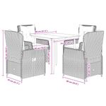 Casa si Gradina - Gradina si terasa - Mobilier exterior - Seturi mobila gradina - Set mobilier de gradina cu perne, 5 piese, gri, poliratan - Infinity.ro