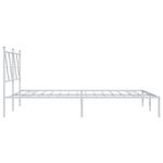 Casa si Gradina - Mobilier - Paturi si accesorii - Paturi - Cadru de pat metalic cu tablie, alb, 135x190 cm - Infinity.ro