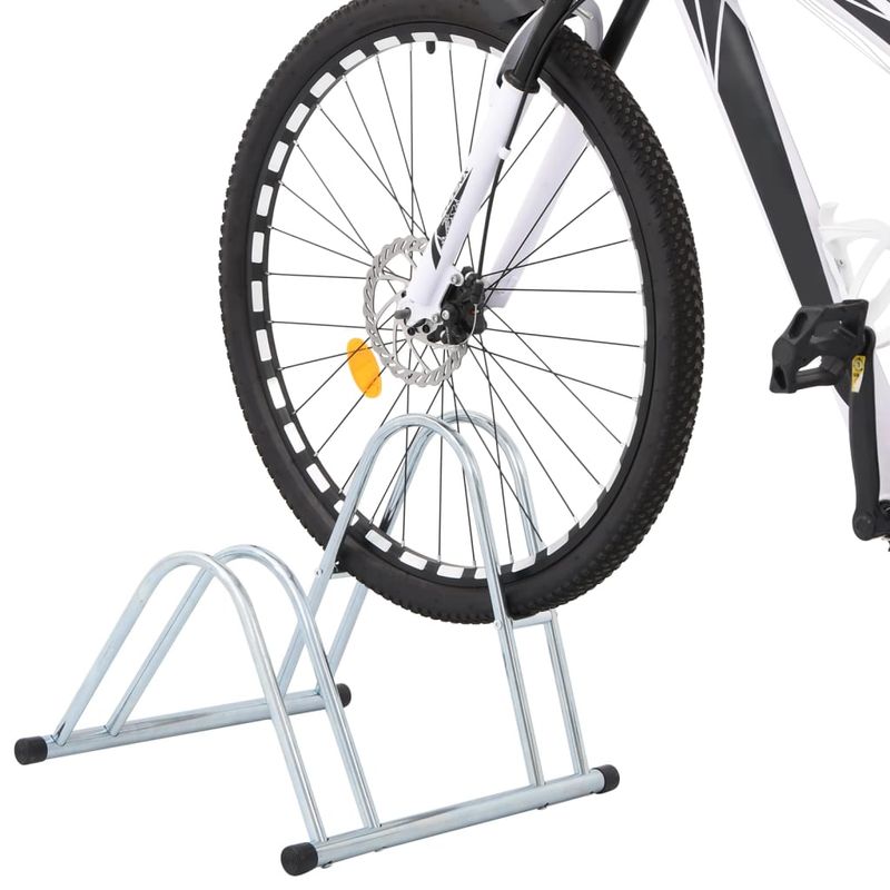 Sport si Outdoor - Ciclism - Accesorii pentru biciclete - Suporturi accesorii biciclete - Suport pentru 2 biciclete de sine statator, otel galvanizat, model triunghi - Infinity.ro