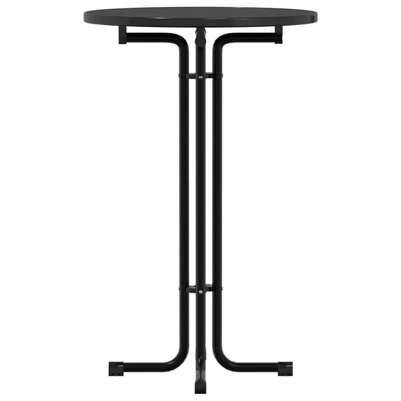 Casa si Gradina - Mobilier - Mese si birouri - Mese bucatarie si dining - Masa de bucatarie, negru, diametru 70x110 cm, lemn prelucrat și otel - Infinity.ro