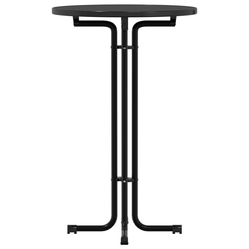 Casa si Gradina - Mobilier - Mese si birouri - Mese bucatarie si dining - Masa de bucatarie, negru, diametru 70x110 cm, lemn prelucrat și otel - Infinity.ro