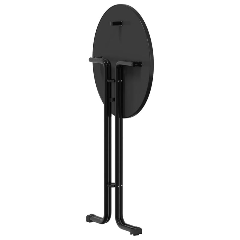 Casa si Gradina - Mobilier - Mese si birouri - Mese bucatarie si dining - Masa de bucatarie, negru, diametru 70x110 cm, lemn prelucrat și otel - Infinity.ro