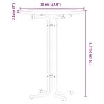 Casa si Gradina - Mobilier - Mese si birouri - Mese bucatarie si dining - Masa de bucatarie, negru, diametru 70x110 cm, lemn prelucrat și otel - Infinity.ro