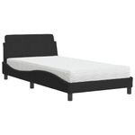Casa si Gradina - Mobilier - Paturi si accesorii - Paturi - Pat cu saltea, negru, 100x200 cm, catifea - Infinity.ro