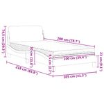 Casa si Gradina - Mobilier - Paturi si accesorii - Paturi - Pat cu saltea, negru, 100x200 cm, catifea - Infinity.ro