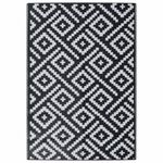 Casa si Gradina - Textile si covoare - Covoare - Covoare casa - Covor de exterior, alb si negru, 140x200 cm, PP - Infinity.ro