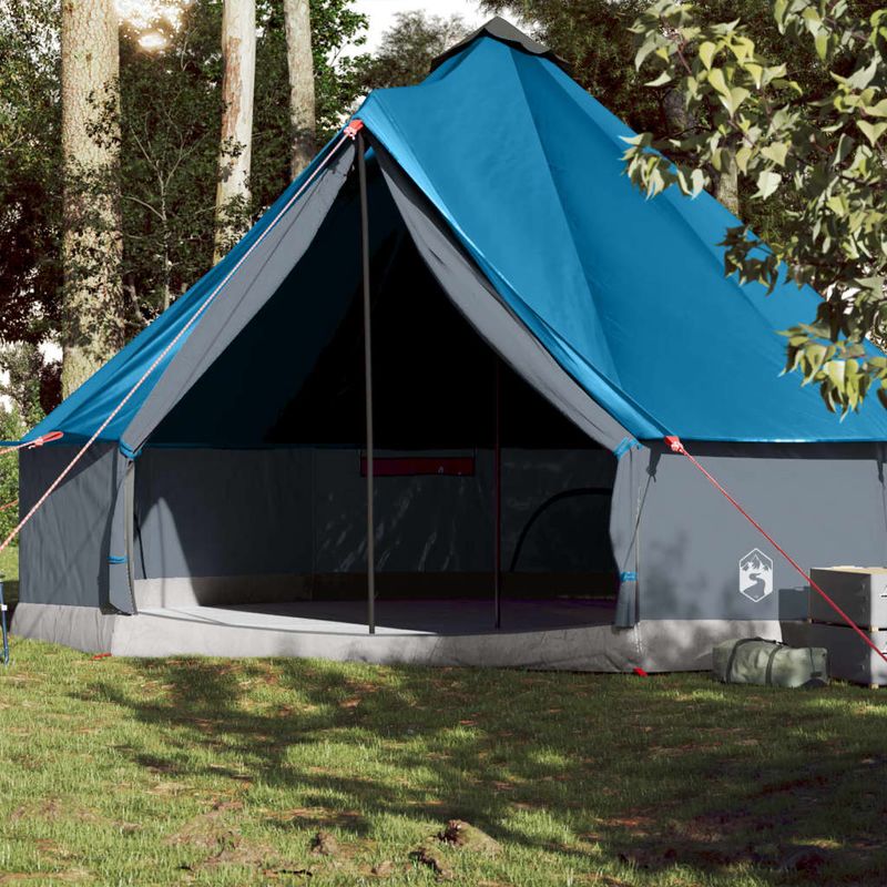 Sport si Outdoor - Camping - Corturi camping - Cort de familie Tipi pentru 10 persoane, albastru, impermeabil - Infinity.ro