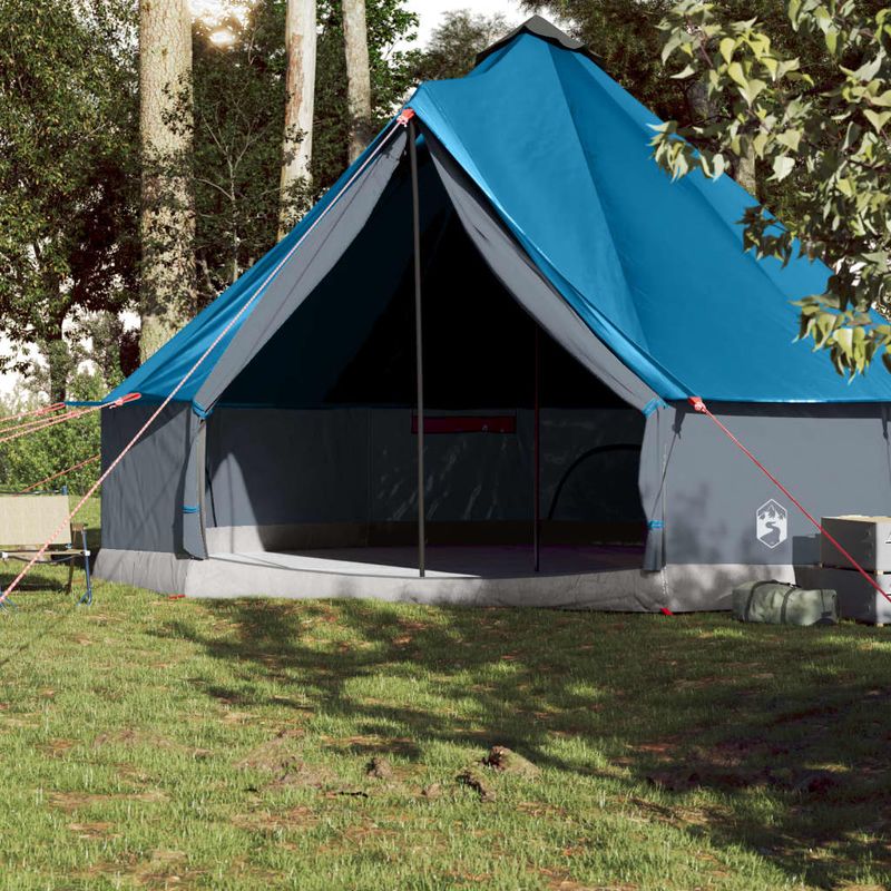 Sport si Outdoor - Camping - Corturi camping - Cort de familie Tipi pentru 10 persoane, albastru, impermeabil - Infinity.ro