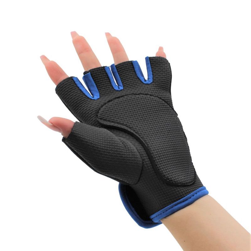 Sport si Outdoor - Ciclism - Accesorii pentru biciclete - Accesorii siguranta ciclism - Manusi ciclism fara degete culoarea albastru - Infinity.ro