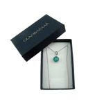 Fashion, accesorii si bijuterii - Femei - Bijuterii femei - Coliere femei - Lantisor argint cu pandantiv coroana angelit natural 8 MM - Infinity.ro