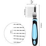 Petshop - Ingrijire si Igiena - Aparate de ingrijire - Alte aparate ingrijire animale - Perie pieptene albastru cu 9 lame de descalcit parul pentru caini si pisici cu par lung sau scurt - Infinity.ro