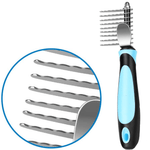 Petshop - Ingrijire si Igiena - Aparate de ingrijire - Alte aparate ingrijire animale - Perie pieptene albastru cu 9 lame de descalcit parul pentru caini si pisici cu par lung sau scurt - Infinity.ro