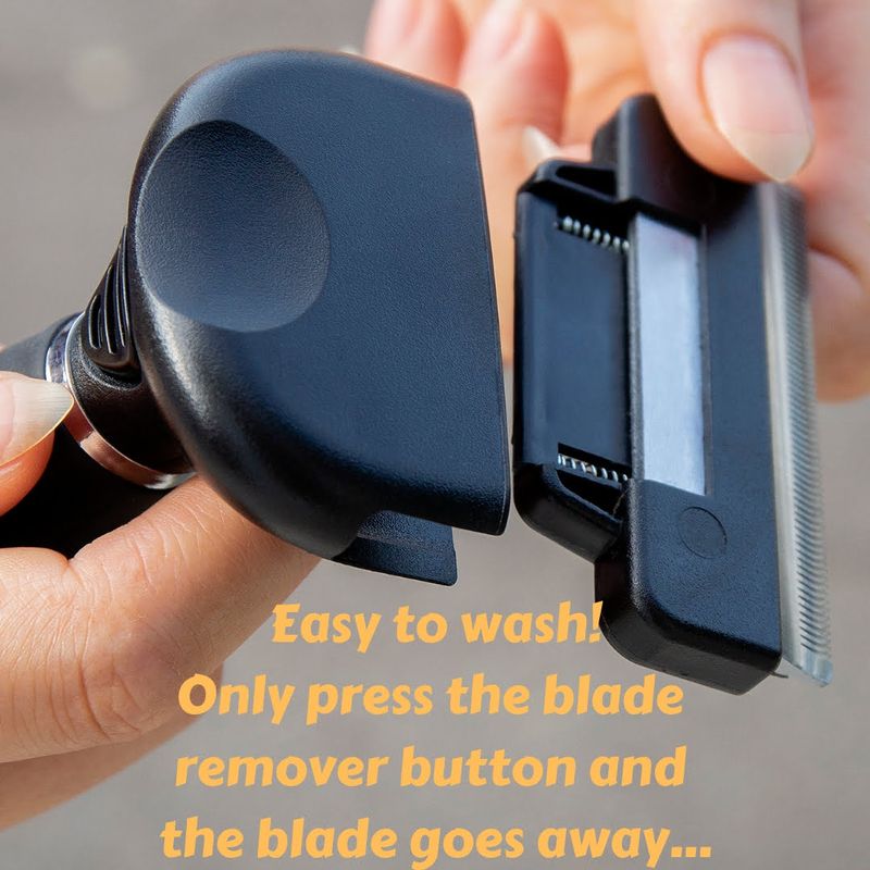 Petshop - Ingrijire si Igiena - Aparate de ingrijire - Alte aparate ingrijire animale - Perie trimmer caini si pisici profesionala cu autocuratare - Roz, Medie - Infinity.ro