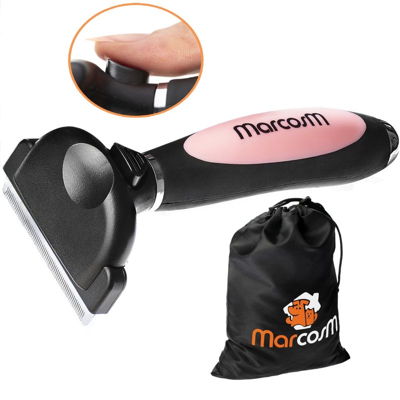 Petshop - Ingrijire si Igiena - Aparate de ingrijire - Alte aparate ingrijire animale - Perie trimmer caini si pisici profesionala cu autocuratare - Roz, Medie - Infinity.ro