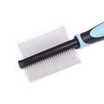 Petshop - Ingrijire si Igiena - Aparate de ingrijire - Alte aparate ingrijire animale - Pieptene dublu albastru pentru caini si pisici cu par lung sau scurt - Infinity.ro