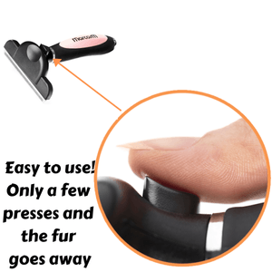 Perie trimmer caini si pisici profesionala cu autocuratare - Roz, Mare