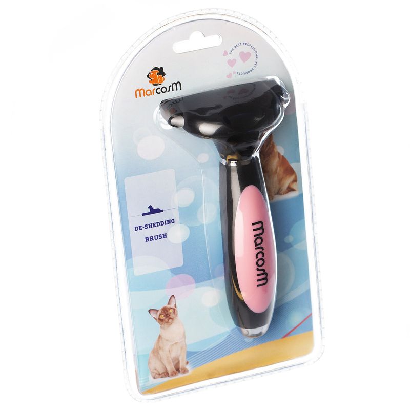 Petshop - Ingrijire si Igiena - Aparate de ingrijire - Alte aparate ingrijire animale - Perie trimmer caini si pisici profesionala cu autocuratare - Roz, Medie - Infinity.ro