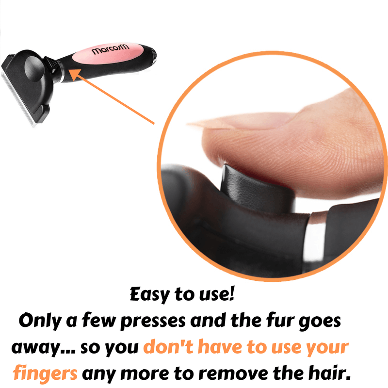 Petshop - Ingrijire si Igiena - Aparate de ingrijire - Alte aparate ingrijire animale - Perie trimmer caini si pisici profesionala cu autocuratare - Roz, Medie - Infinity.ro