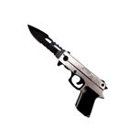 Sport si Outdoor - Camping - Cutite, bricege si accesorii - Cutite si bricege - Briceag tip pistol, IdeallStore®, 18 cm, argintiu - Infinity.ro