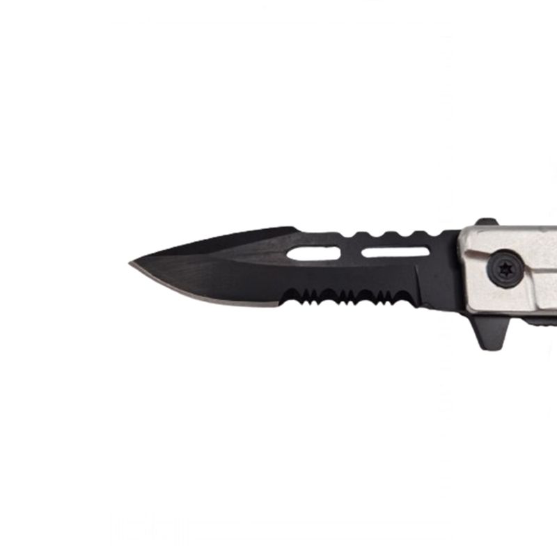 Sport si Outdoor - Camping - Cutite, bricege si accesorii - Cutite si bricege - Briceag tip pistol, IdeallStore®, 18 cm, argintiu - Infinity.ro