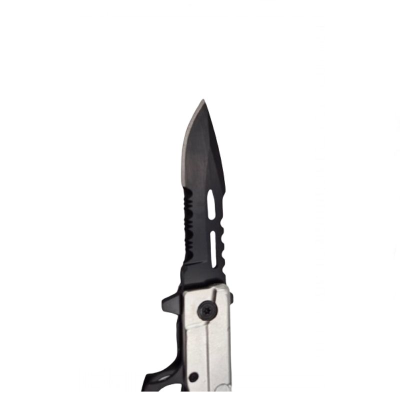 Sport si Outdoor - Camping - Cutite, bricege si accesorii - Cutite si bricege - Briceag tip pistol, IdeallStore®, 18 cm, argintiu - Infinity.ro
