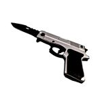Sport si Outdoor - Camping - Cutite, bricege si accesorii - Cutite si bricege - Briceag tip pistol, IdeallStore®, 18 cm, argintiu - Infinity.ro