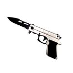 Sport si Outdoor - Camping - Cutite, bricege si accesorii - Cutite si bricege - Briceag tip pistol, IdeallStore®, 18 cm, argintiu - Infinity.ro