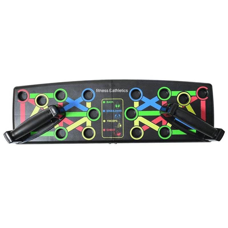 Sport si Outdoor/Fitness/Aparate fitness/Accesorii aparate fitness - Set portabil pentru flotari, 4 zone de lucru, pentru incepatori si avansati - Infinity.ro