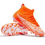 Sport si Outdoor - Echipament Sportiv - Incaltaminte sport - Pantofi sport - Ghete de fotbal MBrands FG , pentru teren cu iarba, 7.2 , culoare portocaliu 38 - Infinity.ro