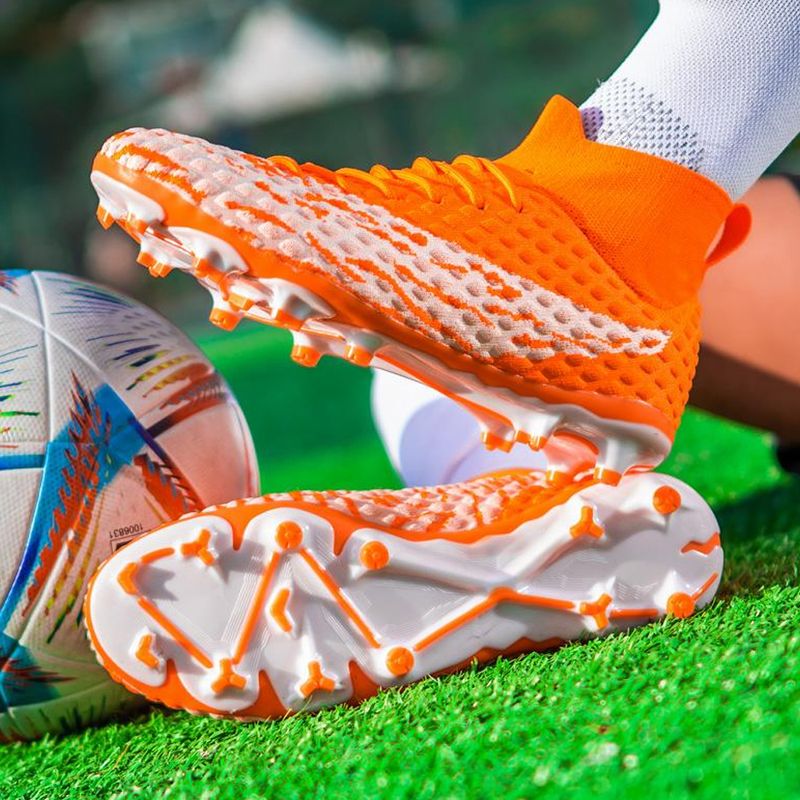 Sport si Outdoor - Echipament Sportiv - Incaltaminte sport - Pantofi sport - Ghete de fotbal MBrands FG , pentru teren cu iarba, 7.2 , culoare portocaliu 38 - Infinity.ro