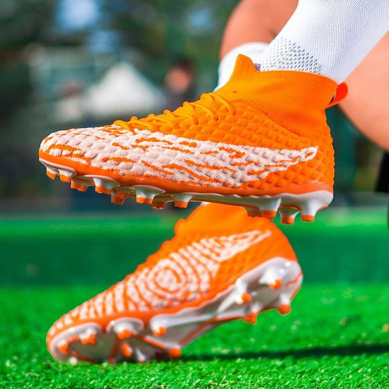 Sport si Outdoor - Echipament Sportiv - Incaltaminte sport - Pantofi sport - Ghete de fotbal MBrands FG , pentru teren cu iarba, 7.2 , culoare portocaliu 38 - Infinity.ro