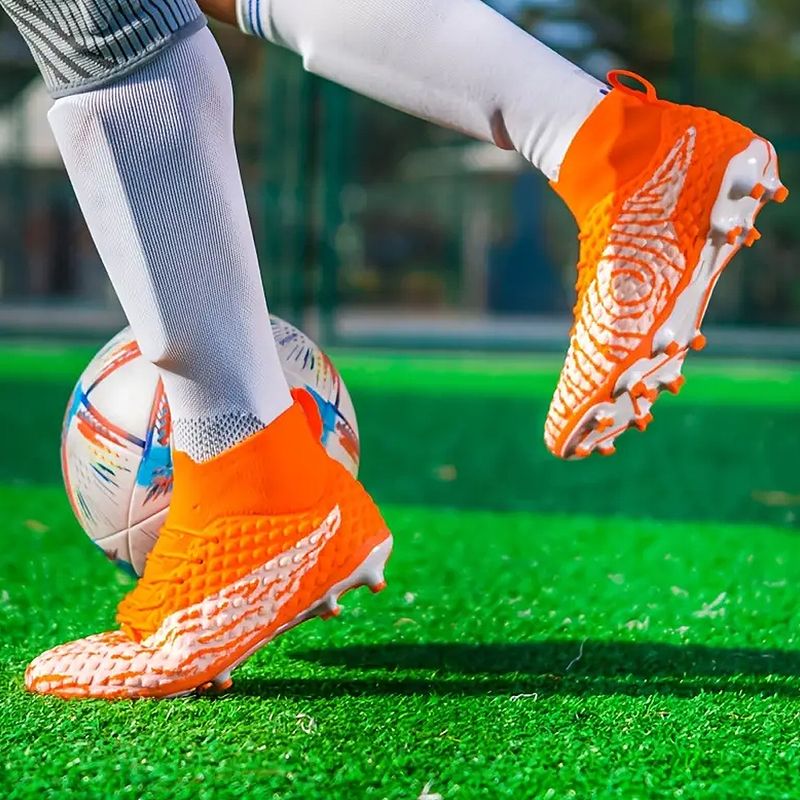 Sport si Outdoor - Echipament Sportiv - Incaltaminte sport - Pantofi sport - Ghete de fotbal MBrands FG , pentru teren cu iarba, 7.2 , culoare portocaliu 38 - Infinity.ro