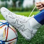 Sport si Outdoor - Echipament Sportiv - Incaltaminte sport - Pantofi sport - Ghete de fotbal MBrands cu glezniera 7.4 pentru teren sintetic culoare alb 38 - Infinity.ro