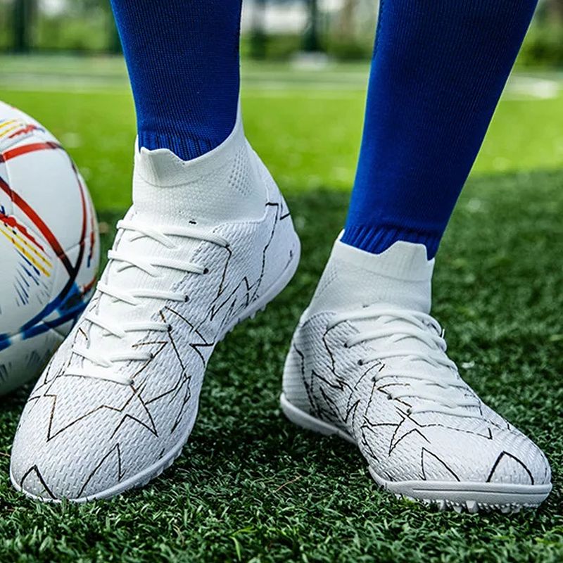 Sport si Outdoor - Echipament Sportiv - Incaltaminte sport - Pantofi sport - Ghete de fotbal MBrands cu glezniera 7.4 pentru teren sintetic culoare alb 38 - Infinity.ro