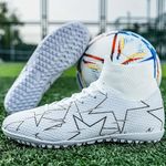 Sport si Outdoor - Echipament Sportiv - Incaltaminte sport - Pantofi sport - Ghete de fotbal MBrands cu glezniera 7.4 pentru teren sintetic culoare alb 38 - Infinity.ro