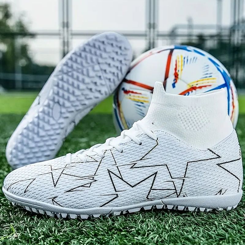 Sport si Outdoor - Echipament Sportiv - Incaltaminte sport - Pantofi sport - Ghete de fotbal MBrands cu glezniera 7.4 pentru teren sintetic culoare alb 38 - Infinity.ro