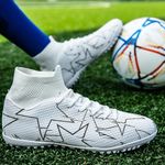 Sport si Outdoor - Echipament Sportiv - Incaltaminte sport - Pantofi sport - Ghete de fotbal MBrands cu glezniera 7.4 pentru teren sintetic culoare alb 38 - Infinity.ro